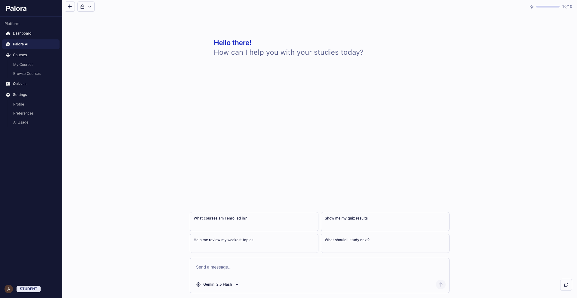 Palora AI chat interface